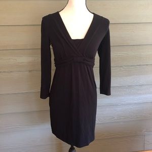 Boden wrap dress boho Long sleeve stretchy Black